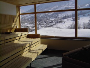 Panoramasauna im Kinderhotel Oberjoch Winter