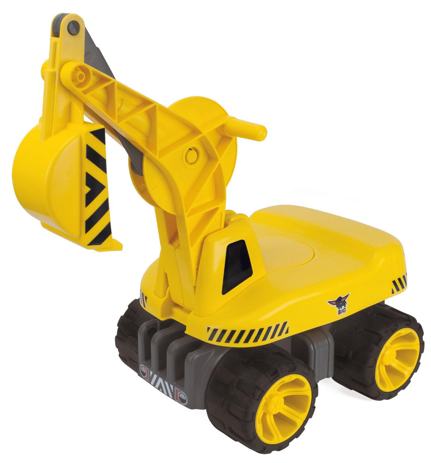 Kinderbagger Spielzeug Sitzbagger Kinderfahrzeug Trettraktor mit Schutzhelm NEU 