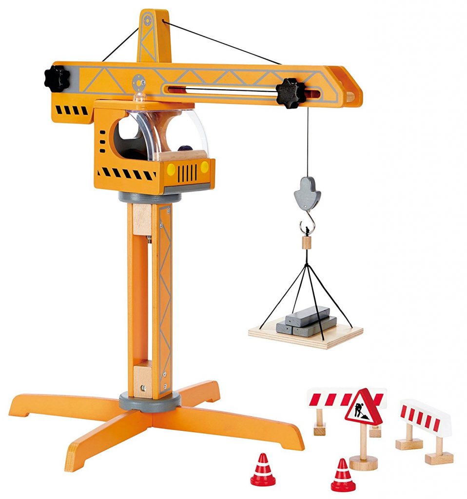 Hape Eisenbahnkran Für Kinder - Mobiler Kran Mit Hebefunktion Für Spielzeug-Eisenbahn