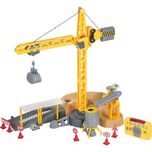 Fenteer Spielzeugkran Baufahrzeug | Ausfahrbar Bis 54,5cm | 360° Drehbar | Aus Robustem PP-Material