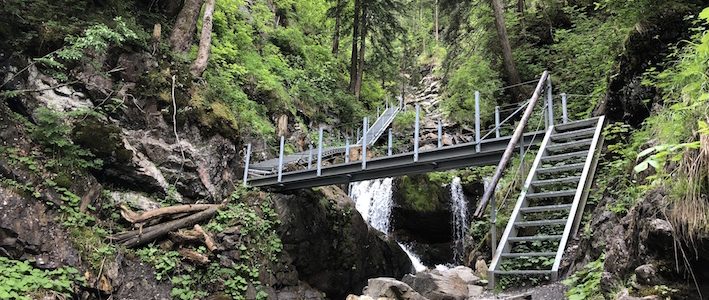 Tobelweg zur Gaisalpe_Stahlbrücke